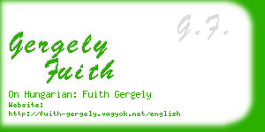 gergely fuith business card